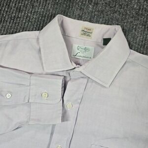 Gitman Bros.‎ Shirt Mens Large Purple Solid Cotton Oxford Long Sleeve Button USA